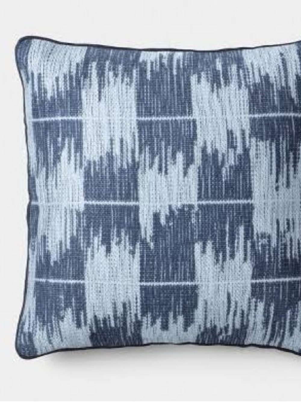 NEW Threshold 18” Blue/Light Blue Ikat Pillow